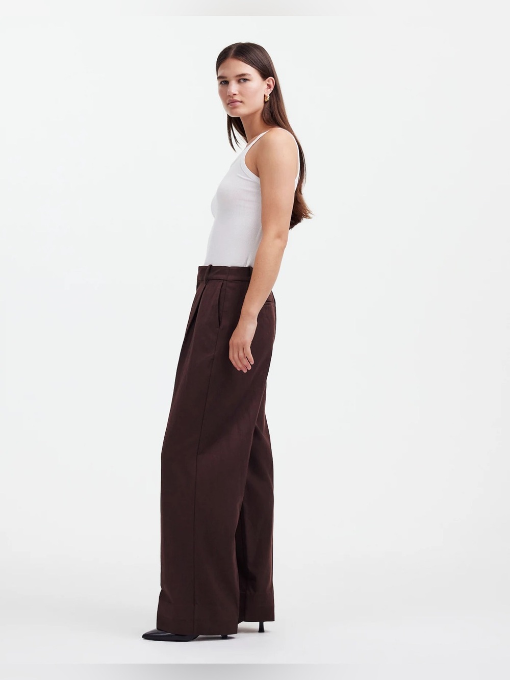 Madewell The Slouchy Straight Pant brown size 14